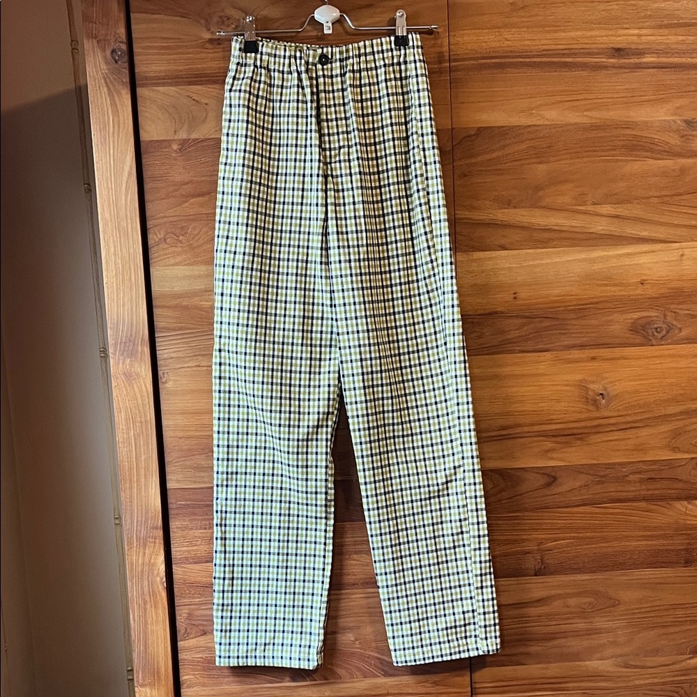 John Galt (Brandy Melville) One-Size Plaid Straight Leg Trousers